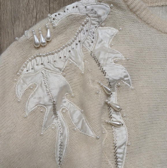 Laura Gayle Vintage Inspired Lambs Wool Angora Rabbit fur Blend Sweater - Picture 3 of 13